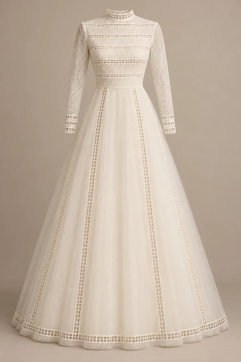 Ladder Veil: standalone reference for this dress design