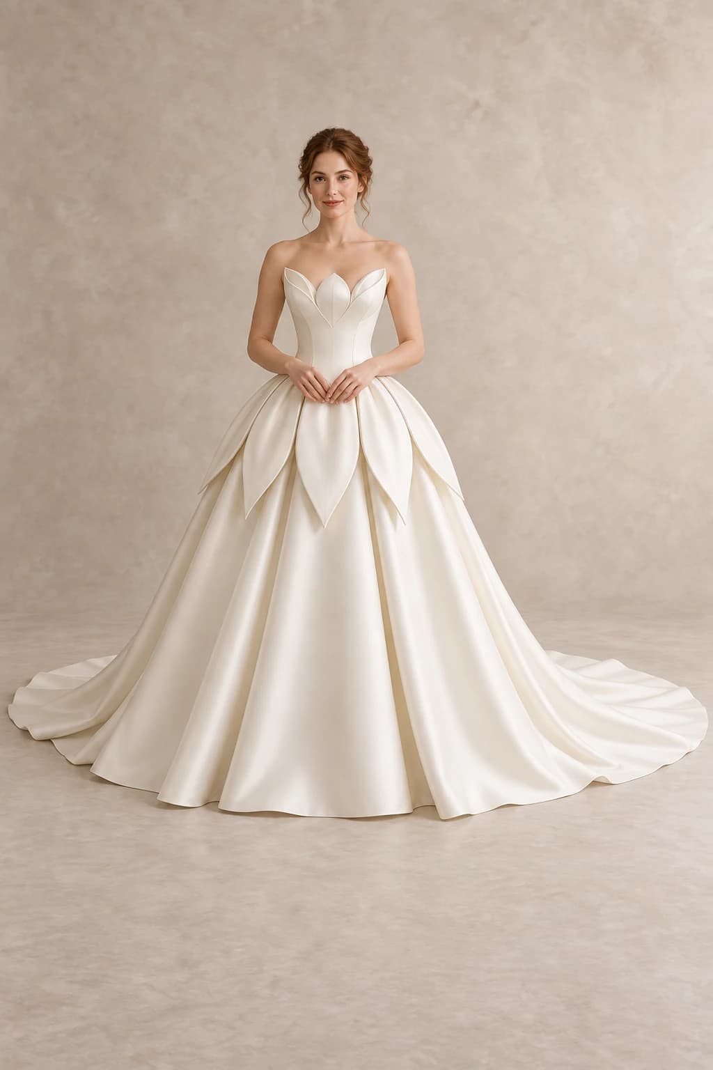 Strapless Mikado Ball gown Wedding Dress