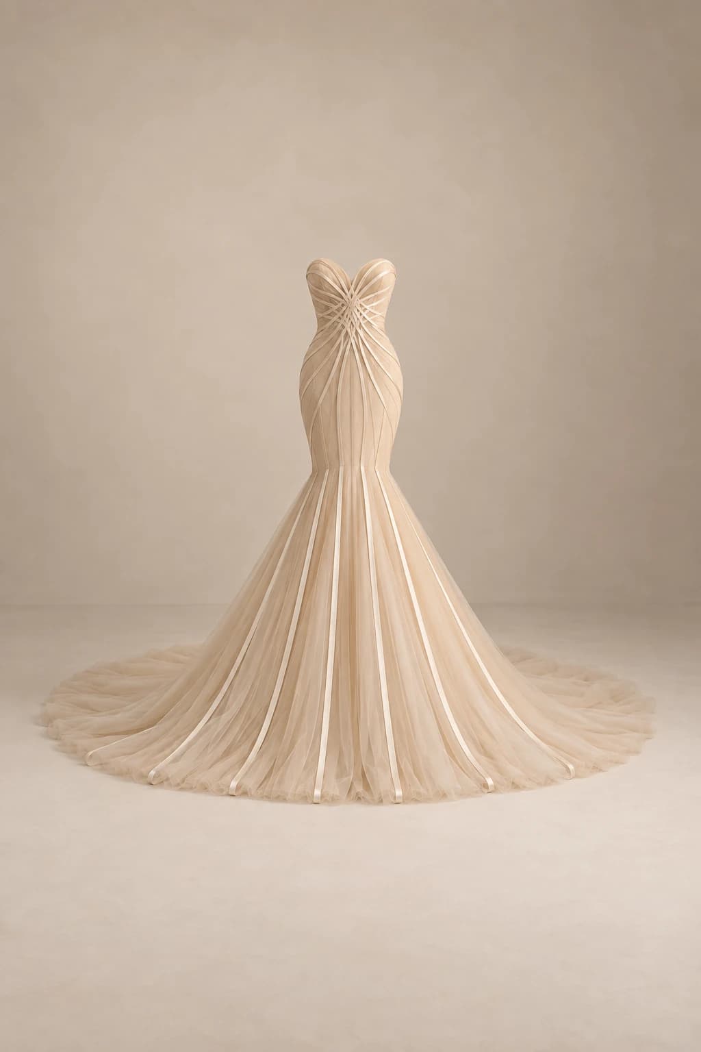 Ribbon Spokes: standalone reference for this dress design