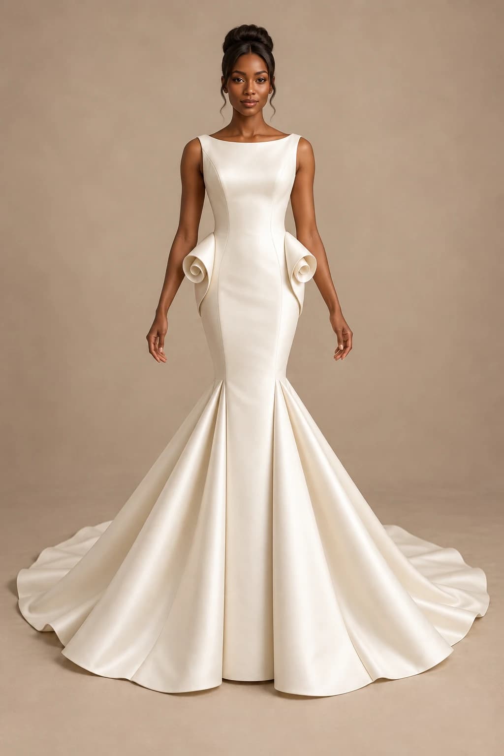 Strappy Mikado Mermaid Wedding Dress